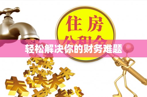 华县轻松解决你的财务难题